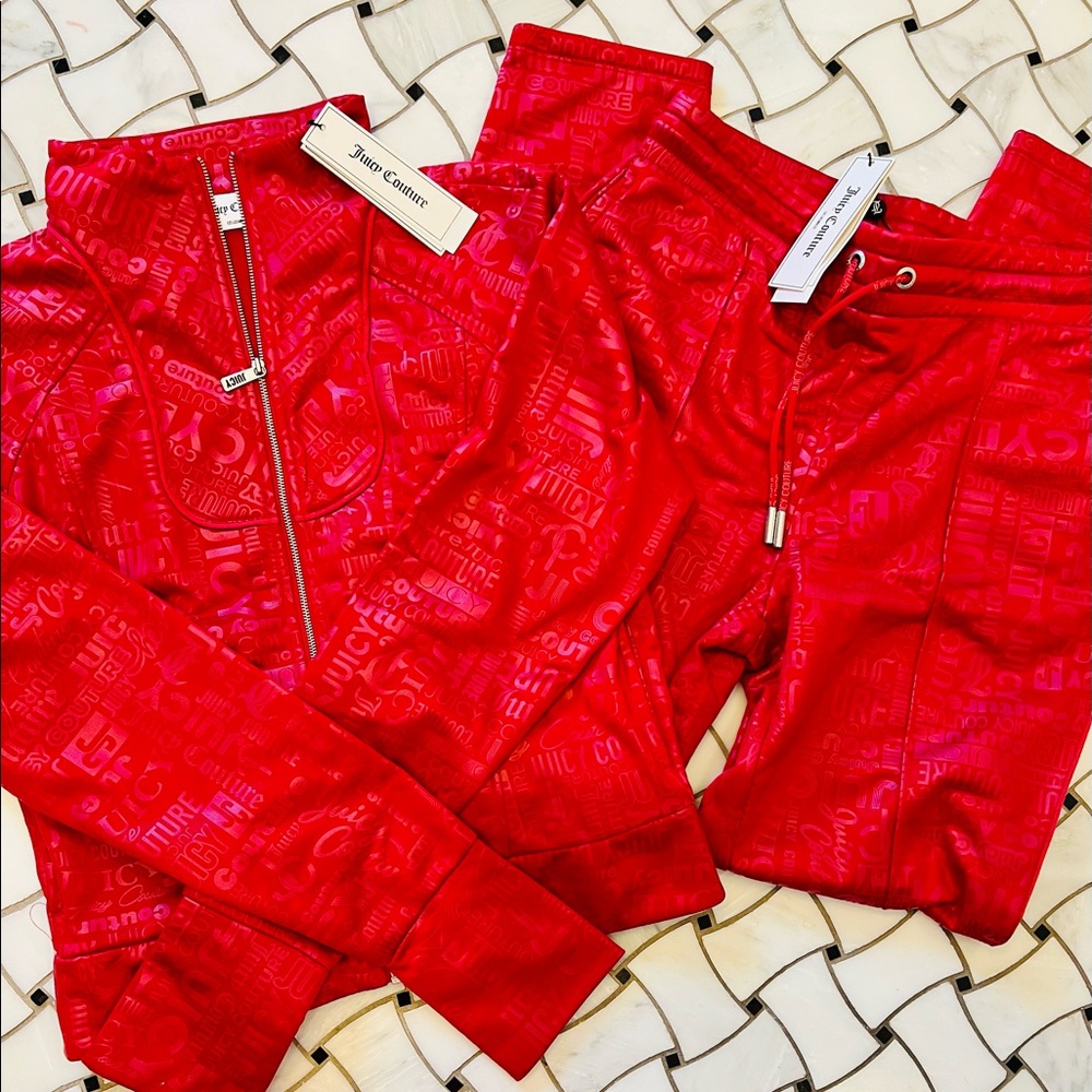 Juicy Couture Cherry Red Sweatsuit Size Small